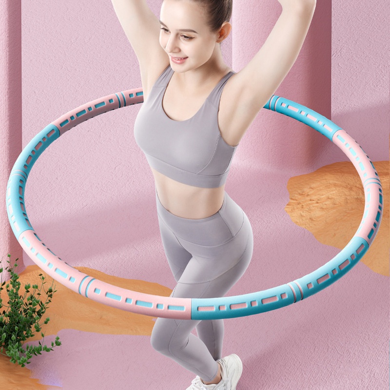 Detachable Weighted Steel Pipe Adult Foam Hula Hoop Fitness Ring