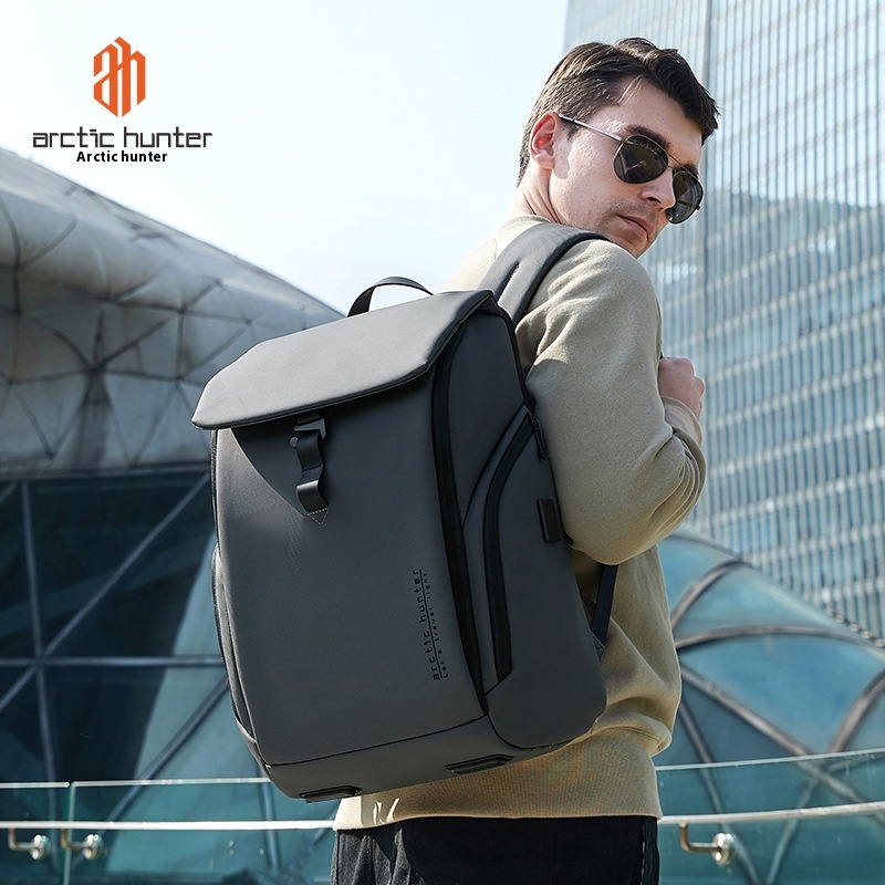 Men's Business Commuter Backpack Splash-proof Wear-resistant Large-capacity Business Trip Travel USBComputer Backpack