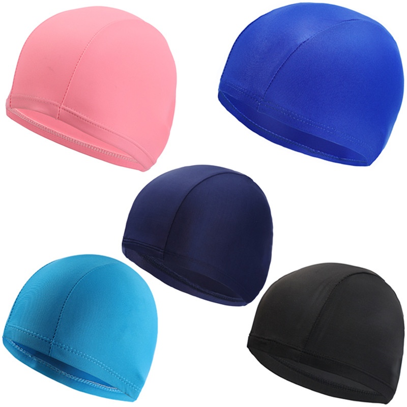 High Stretch Fashion Cu HKChildren's Ear Protection Children's Swimming Cap Summer Polyester Swimming Cap For Boys And Girls