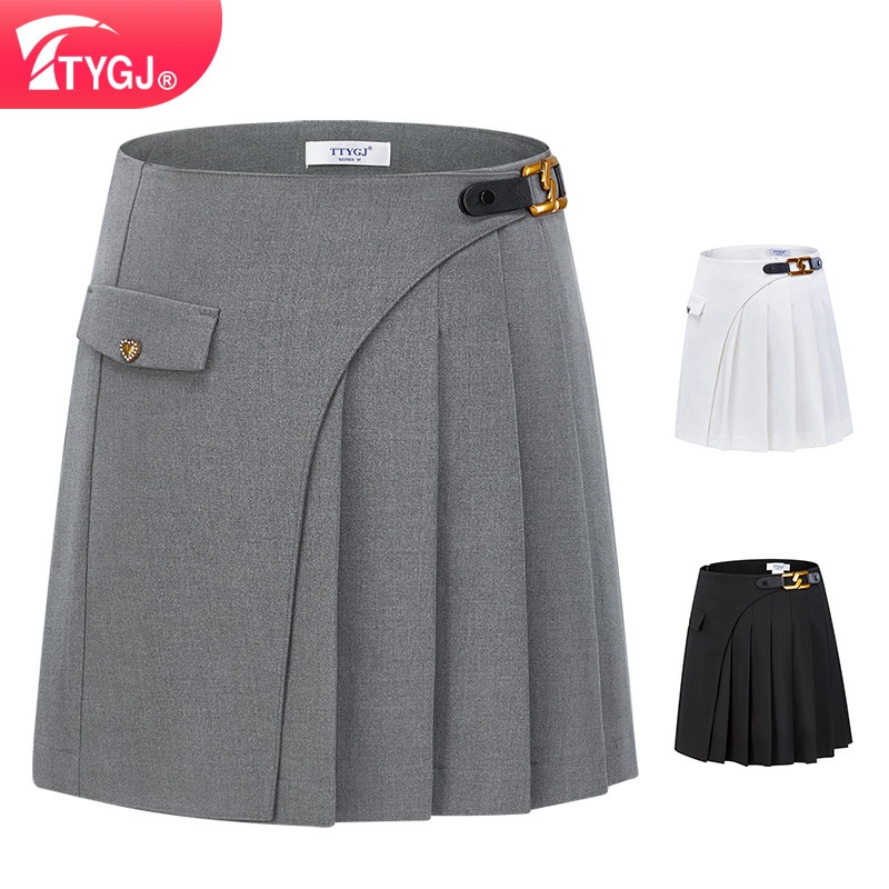 T T Y G J Autumn High-waisted Pleated Skirt A-line Skirt Golf Skirt Skirt Women's Short Skirt Autumn And Winter