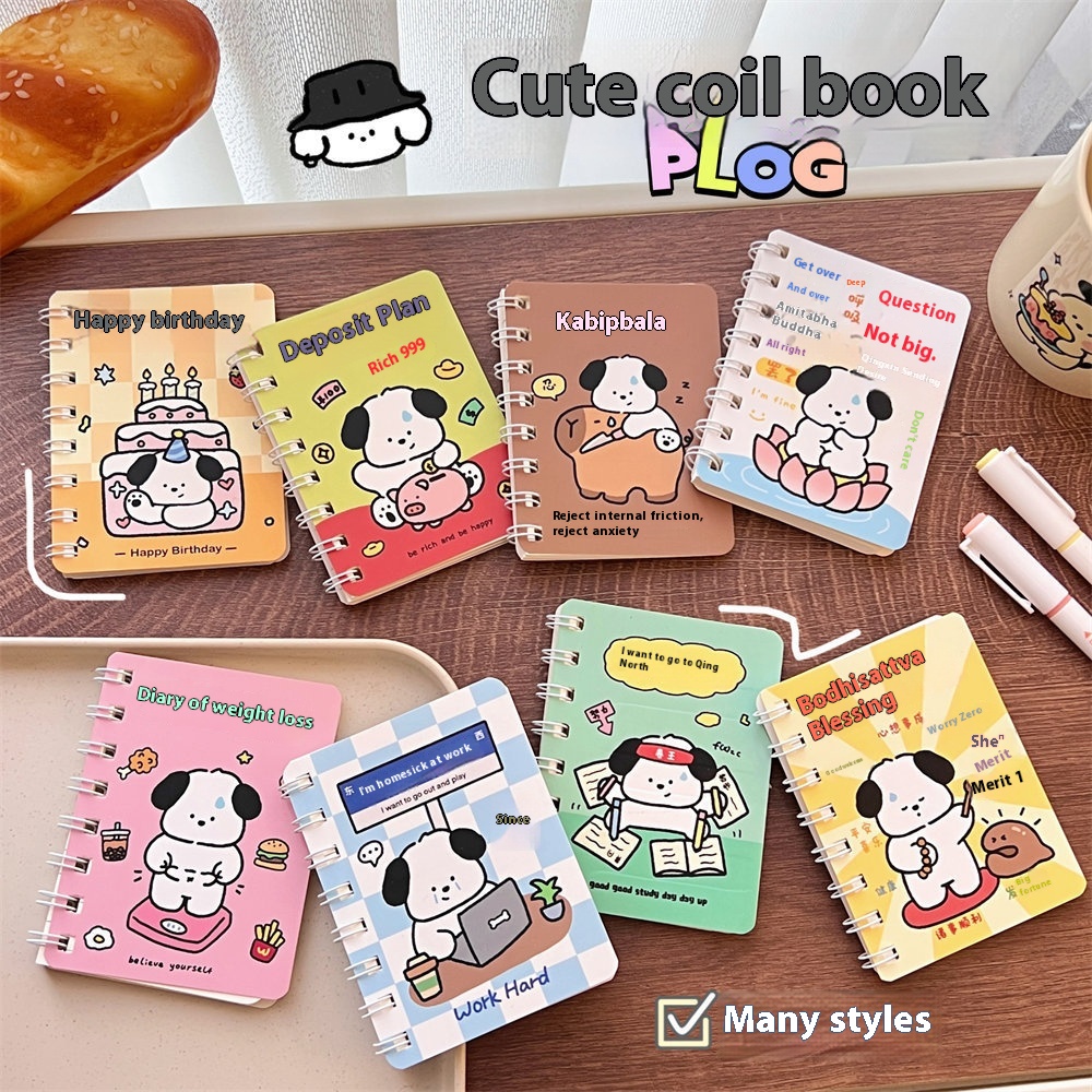 Tengyi Original Cute Cartoon Puppy Coil Book Girl Notepad Notebook Portable Mini Pocket Book