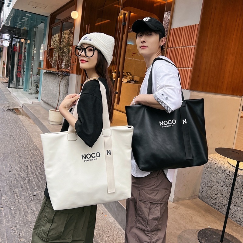 Men's Shoulder Bagy Brand Large Capacity Japanese Simple Handbag Female Leathery Shoulder Bag Student Class Bag