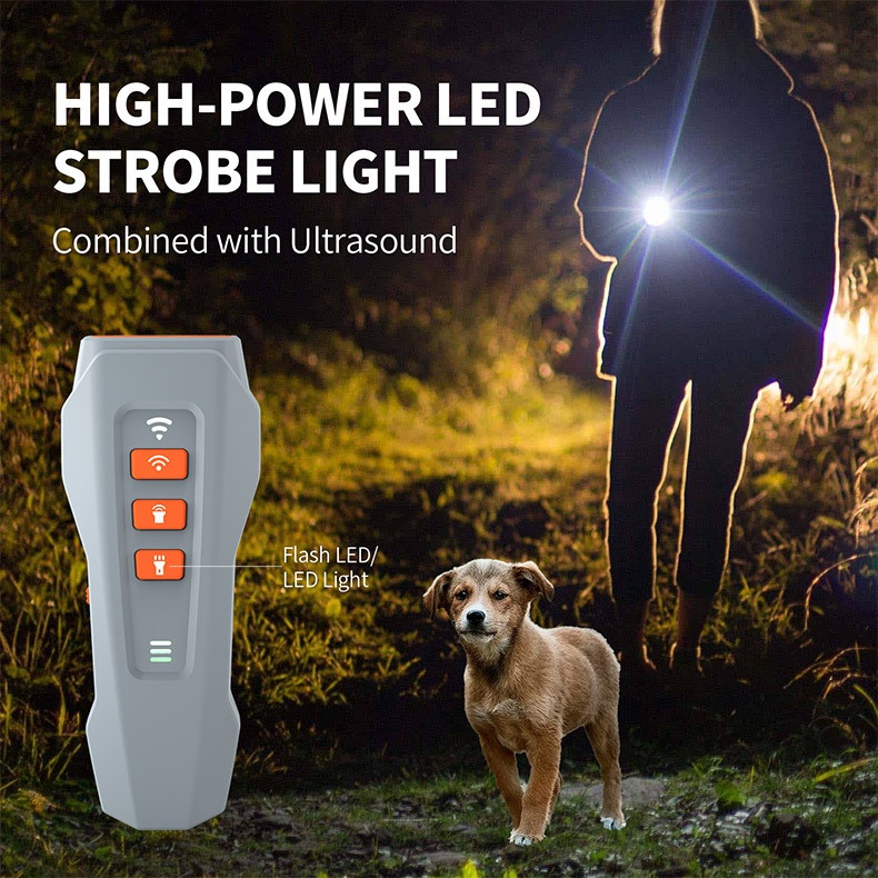 Popular Ultrasonic Anti-barking Device, Anti-barking Artifact, Rechargeable Variable Frequency L E D Flashing Light, Portable Dog Training Device