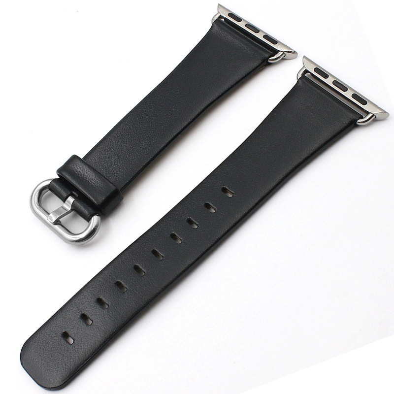 Smart Watch Strap Apple Genuine Leather Top Layer Needle Pattern Waterproof Watch Strap Apple Watch Strap