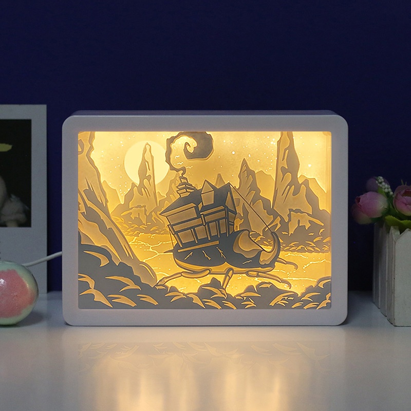 Cartoon Sense Beetle Faith3 DStereo Light And Shadow Paper Sculpture Lamp Creative Gift Gift Desktop Ornaments