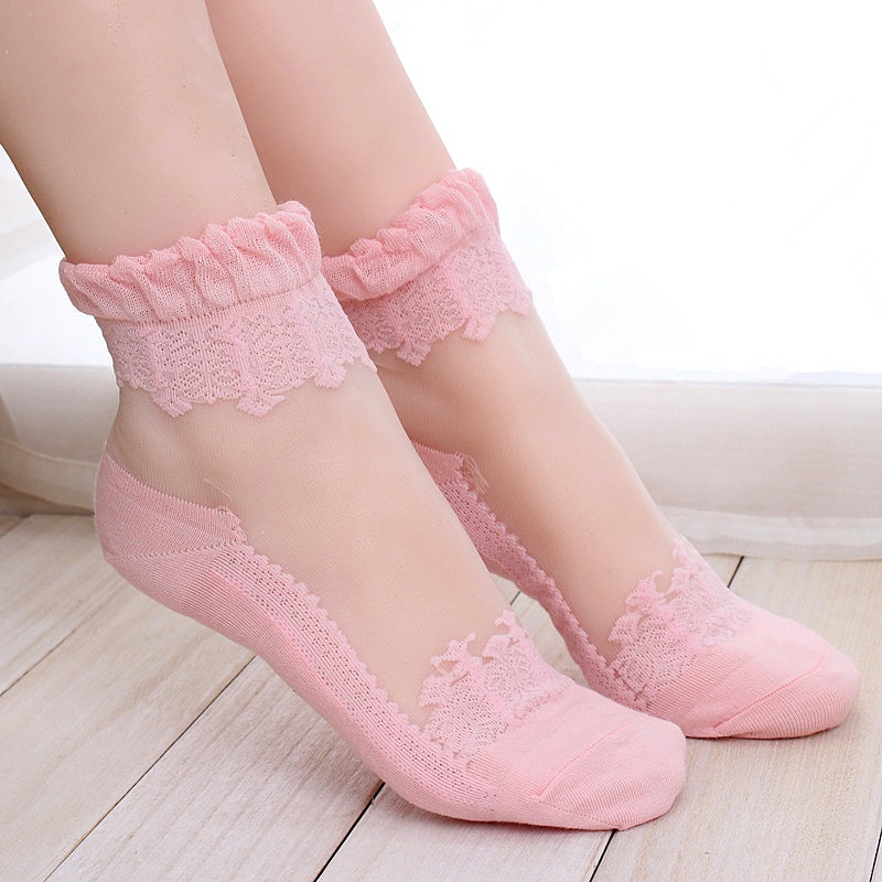 2017 Lace Transparent Crystal Stockings Japanese Crystal Stockings Stockings Women's Sockss