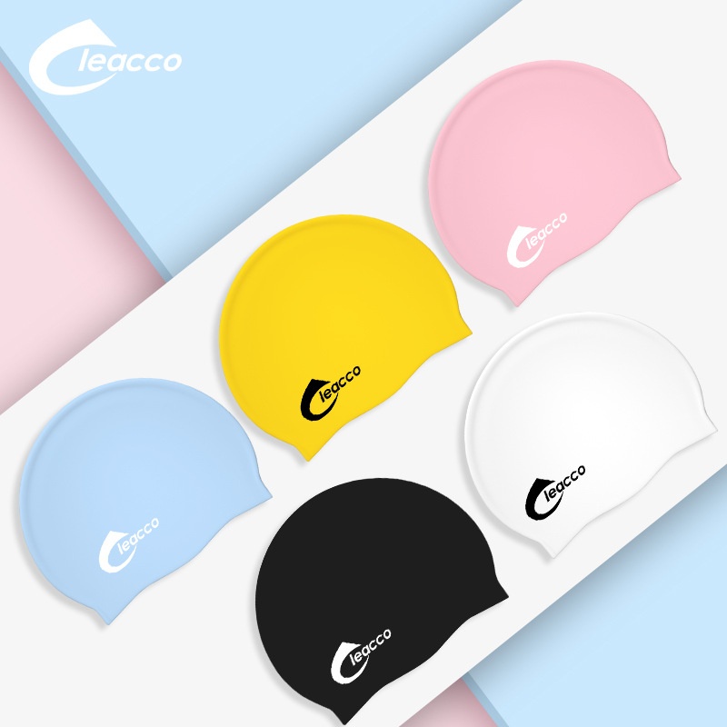 Silicone Swimming Cap For Adults,Borotection,Long Hair,Sun Protection,Solid Color Swimming Capys And Girls,