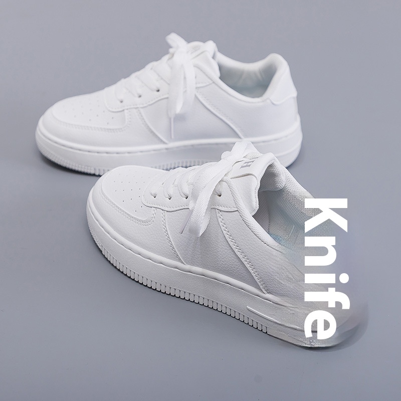 Little White Shoes For Women Summer Versatile Student Breathable Sports Casual Shoes For Women Spring And Autumn Thick-soled Flat Shoes For Women