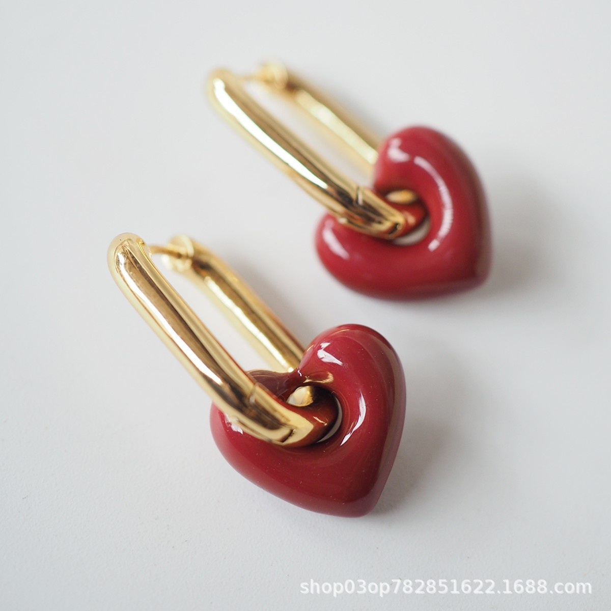 Greek Niche Brand Bai Baihe Retro Personalized Love Earrings Star Personalized Ear Clip Without Pierced Ears - 2
