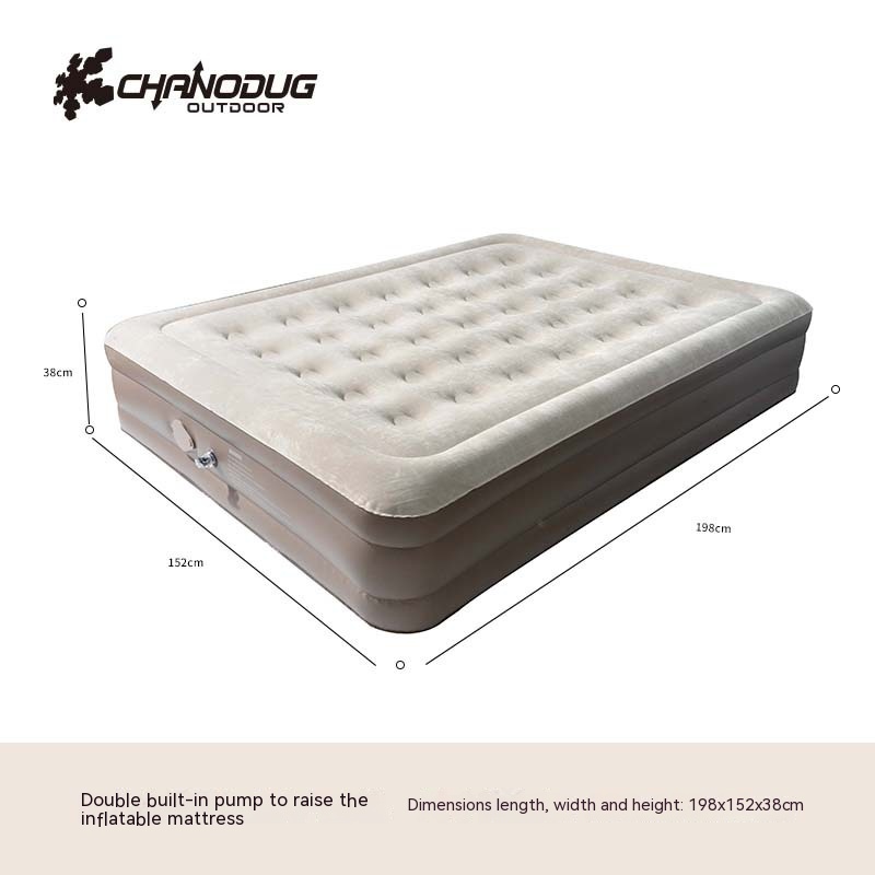 Shanuoduoji Outdoor Automatic Flocking Inflatable Bed Camping Portable Heightened Automatic Inflatable Mattress Lunch Break Accompanying Bed