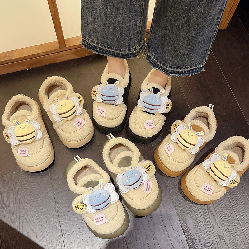 Internet Celebrity Hot-selling Northeast Cartoon Thick-soled Snow Boots For Women In Winter With Velvet And Thickening Anti-slip Warm Cotton Shoes