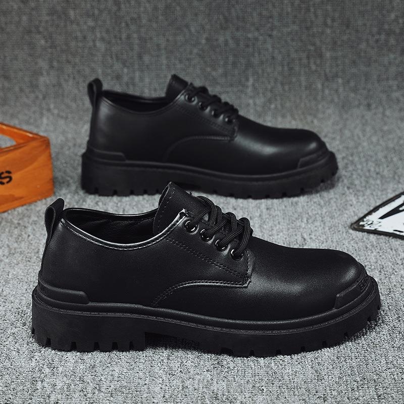 Autumn Style Martin Boots Men's British Style Black Short Boots Versatile Casual Low-cut Y Small Leather Shoes