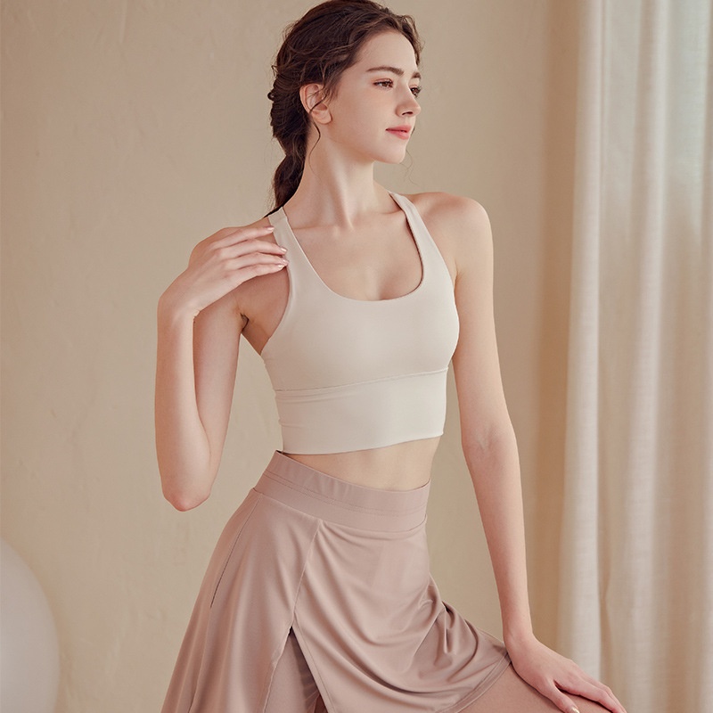 High-strength Sports Bra For Women Shockproof Running Gathered Shaping Shock-absorbing Fitness Bra Yoga Vest Anti-drooping Summer