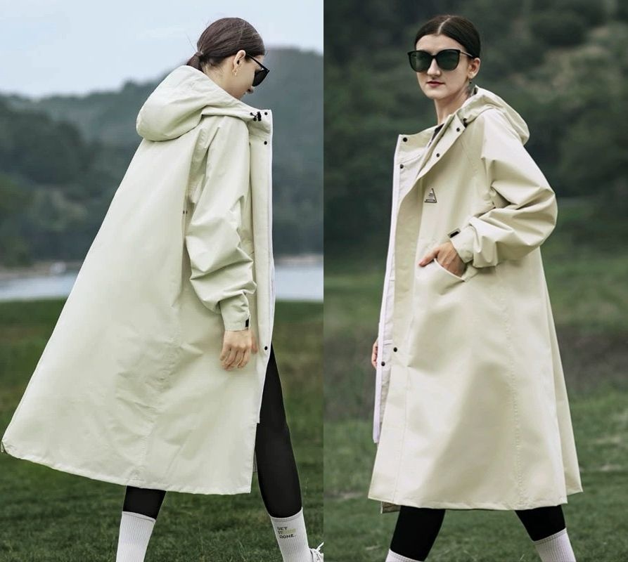 High Quality Fashionable Waterproof And Windproof Long Raincoat Outdoor Coat