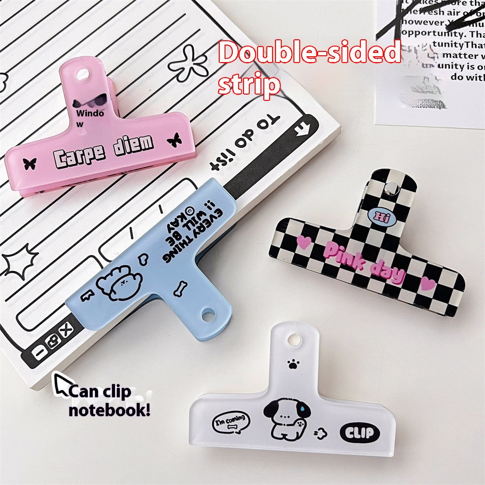 Tengyi Original Multifunctional Acrylic Clip Cute Simple Handbook Storage Test Paper Long Tail Clip Folder