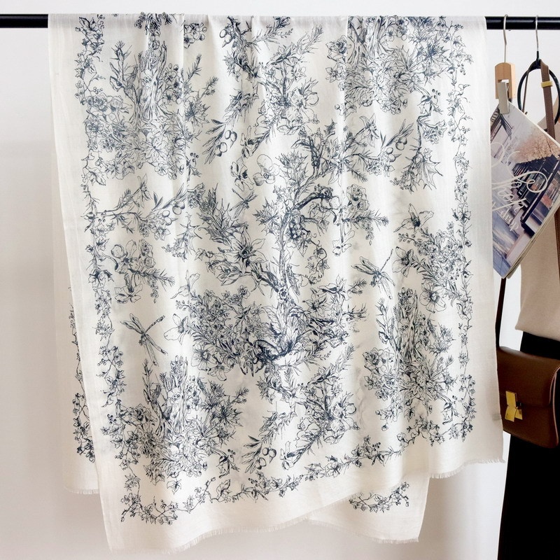 Gentle Temperament Summer Charm Water-soluble Long Scarf Ring Velvet Thin Versatile Shawl Women's Autumn And Winter Air Conditioning Warm Scarf Batch - 2