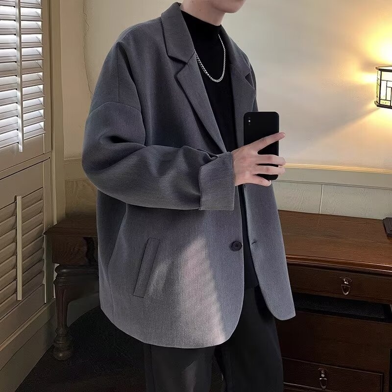 Naples Suit Jacket Men's Spring And Autumn Handsome High-end British Elegant Men's Clothing Cityboy Suit Jacket