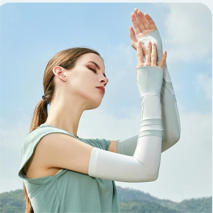 Ice Sleeves Women's Sunscreen Ice Silk Anti-ultraviolet Sleeves Outdoor Cycling Thin Nylon Breathable Sleeves Cool Long
