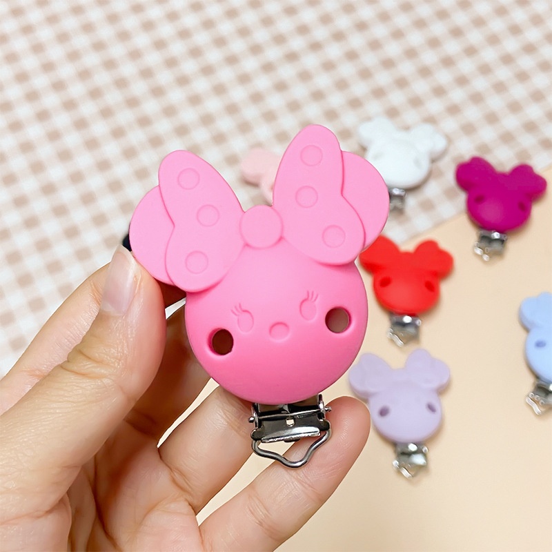 DIYBaby Pacifier Anti-drop Chain Accessories Clip Teething Toy Crocodile Clip Silicone Pacifier Clip