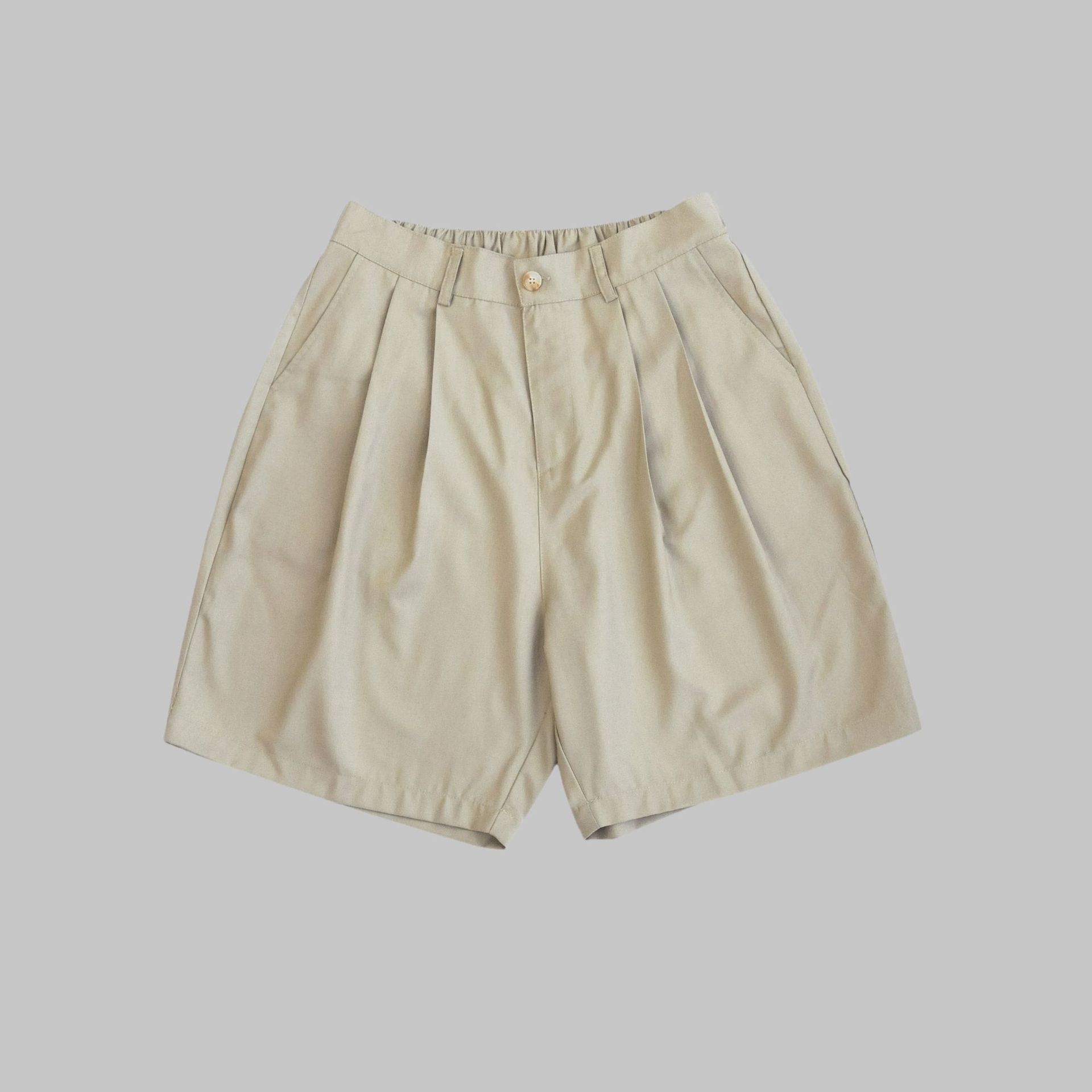 MAMINQINJapanese Loose Straight Retro Cityboy Gray Commuting Suit Shorts Five-point Shorts Men And Women K