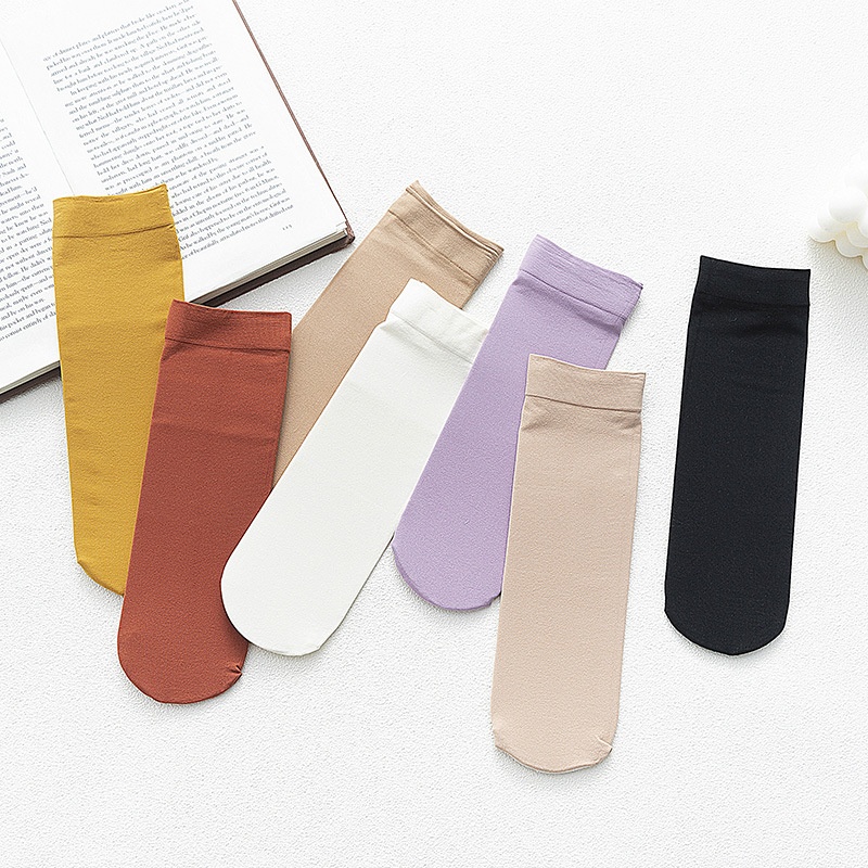 Spring Socks Women's High Density Velvet Cotton Bottom Stockings Multi-color Optional Women's Socks