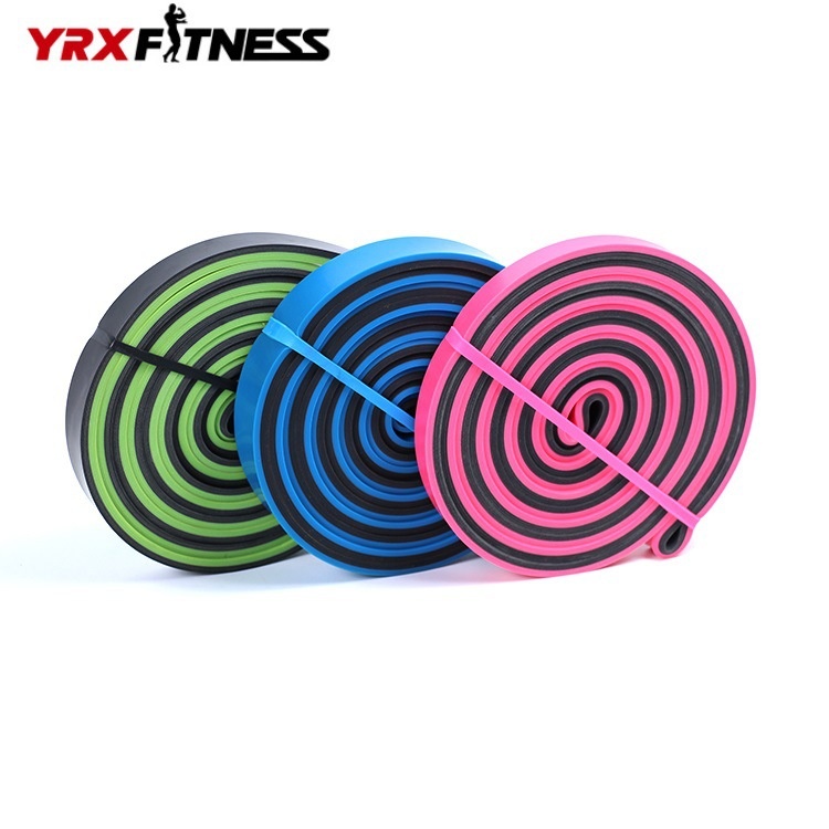 Two-Color Exercise Fitness Yoga Latex Tension Band Resistance Band