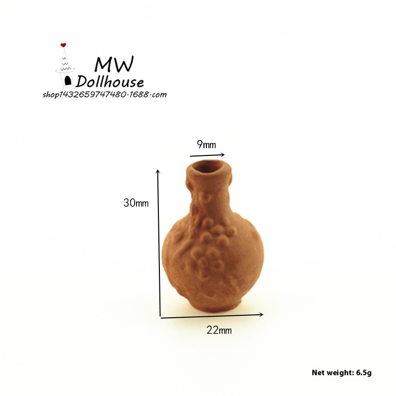 52 DOLLHOUSEMiniature Food Play Scene Model Dollhouse Accessories Mini Ceramic Vase C5076