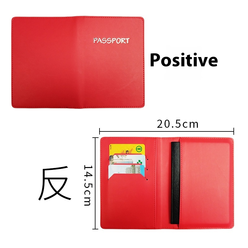 Pu Leather Travel Business Gift With Passport Bag Passport Holder Protective Cover Luggage Tag Set - 2