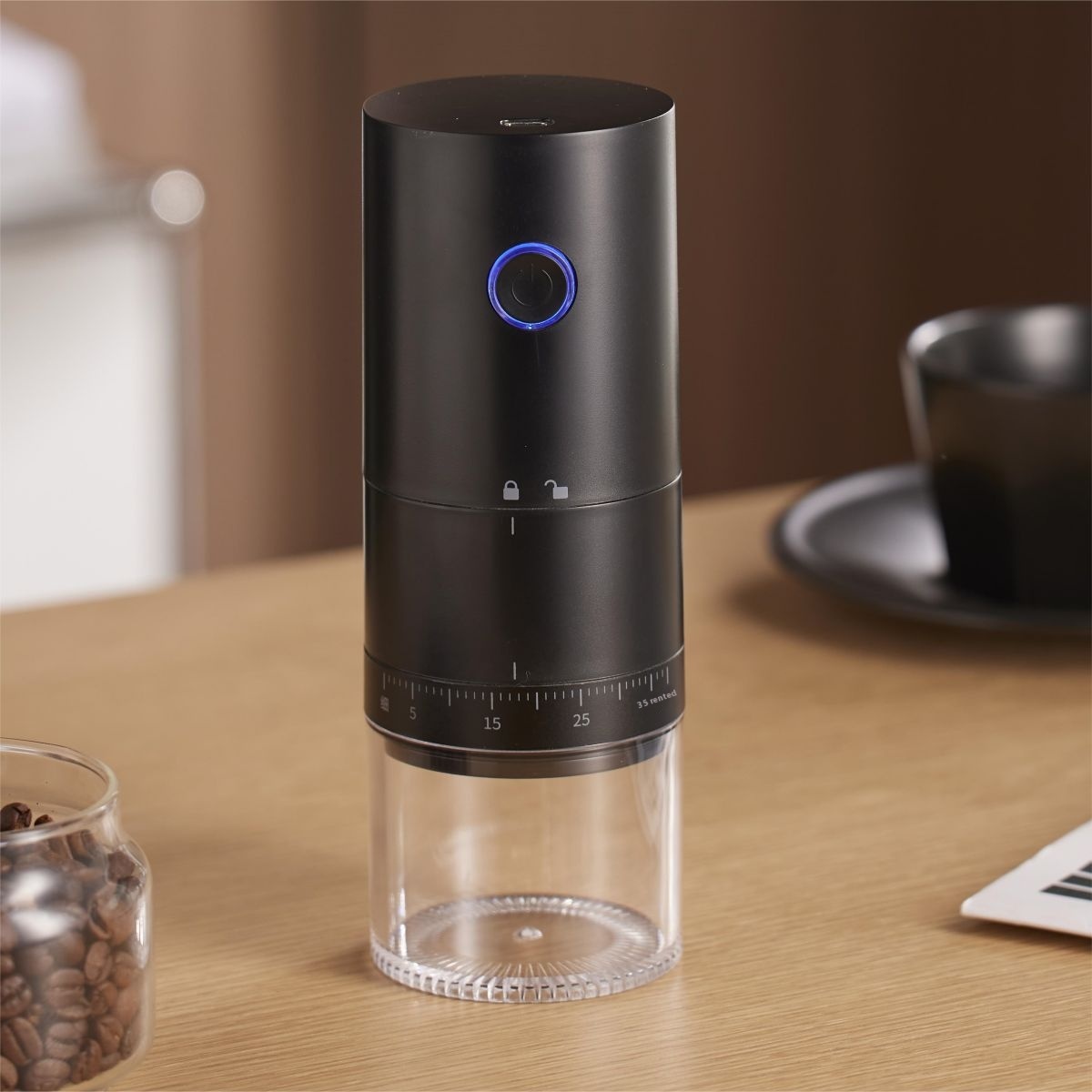 Bean Grinder Coffee Portable Coffee Machine Bean Grinder Outdoor Rechargeable Coffee Grinder Electric Coffee Grinder Coffee Grinder