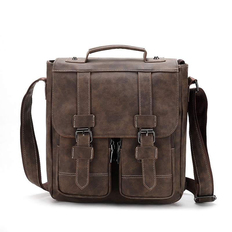 Vintage Casual PULeather Men's Single Shoulder Crossbody Bag