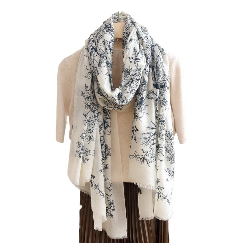 Gentle Temperament Summer Charm Water-soluble Long Scarf Ring Velvet Thin Versatile Shawl Women's Autumn And Winter Air Conditioning Warm Scarf Batch - 5