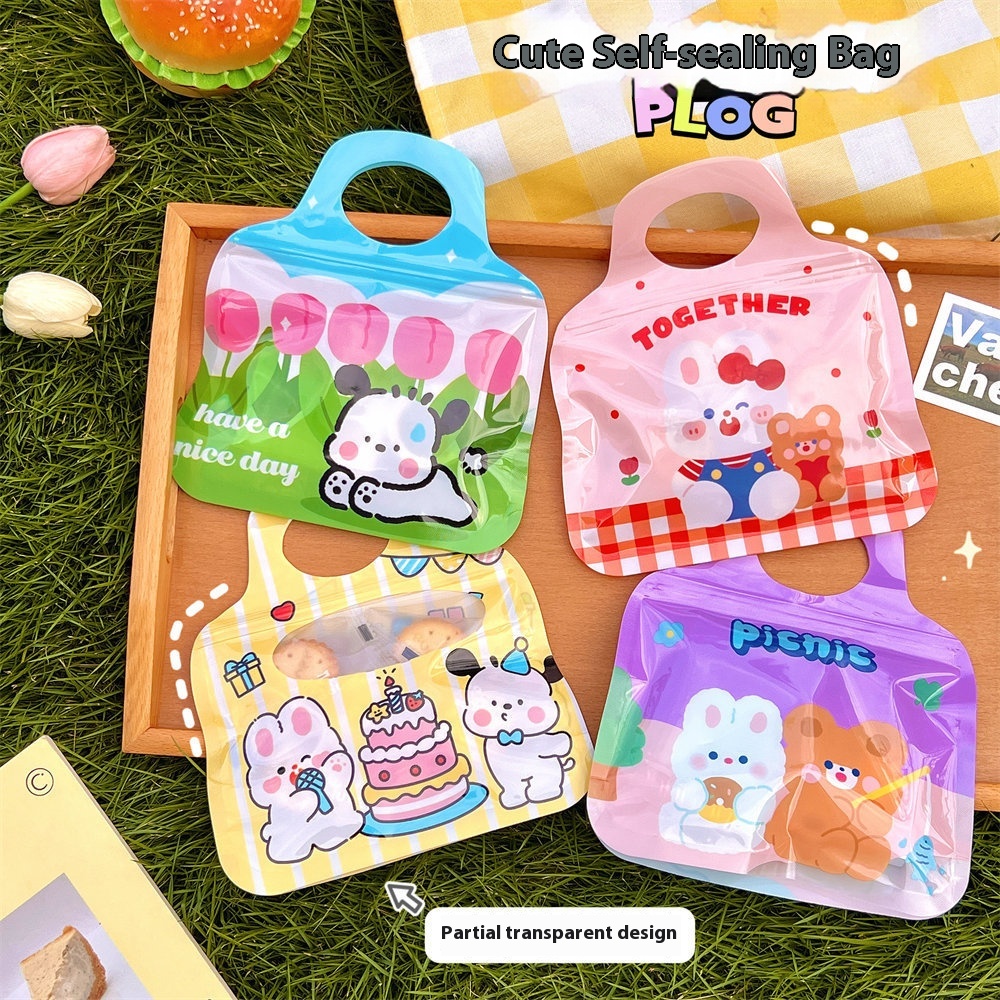 Tengyi Original Cute Cartoon Portable Storage Bag Snack Gift Ziplock Packaging Bag Children's Day Birthday Ziplock Bag