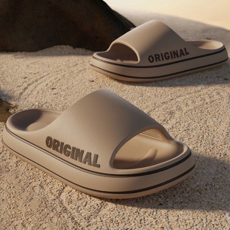 Summer Can Wear Outside The Bathroom Bath Indoor Home Thick Bottom Large Size Couple Sandals Men's And Women's Slippers