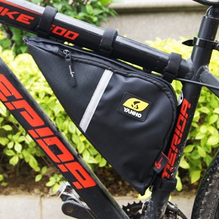 Cycling Bicycle Mountain Bike Bag Triangle Tool Bag Three-point Velcro Fixed Right Angle Bag Equipment Large Capacity