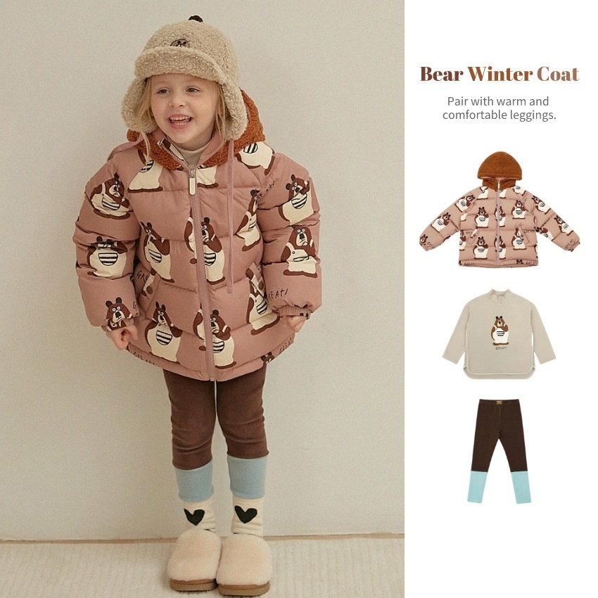 In Stock Winter Korean Version Girls Cute Thick Warm Cotton Jacket Children's Cotton Coat Baby Tops
