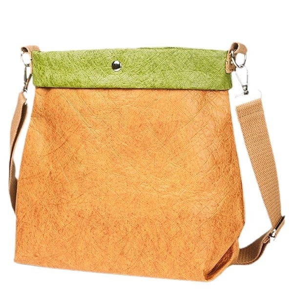 ESGEnvironmentally Friendly Material Du Pont Paper Retro Crossbody Waterproof Shoulder Bag