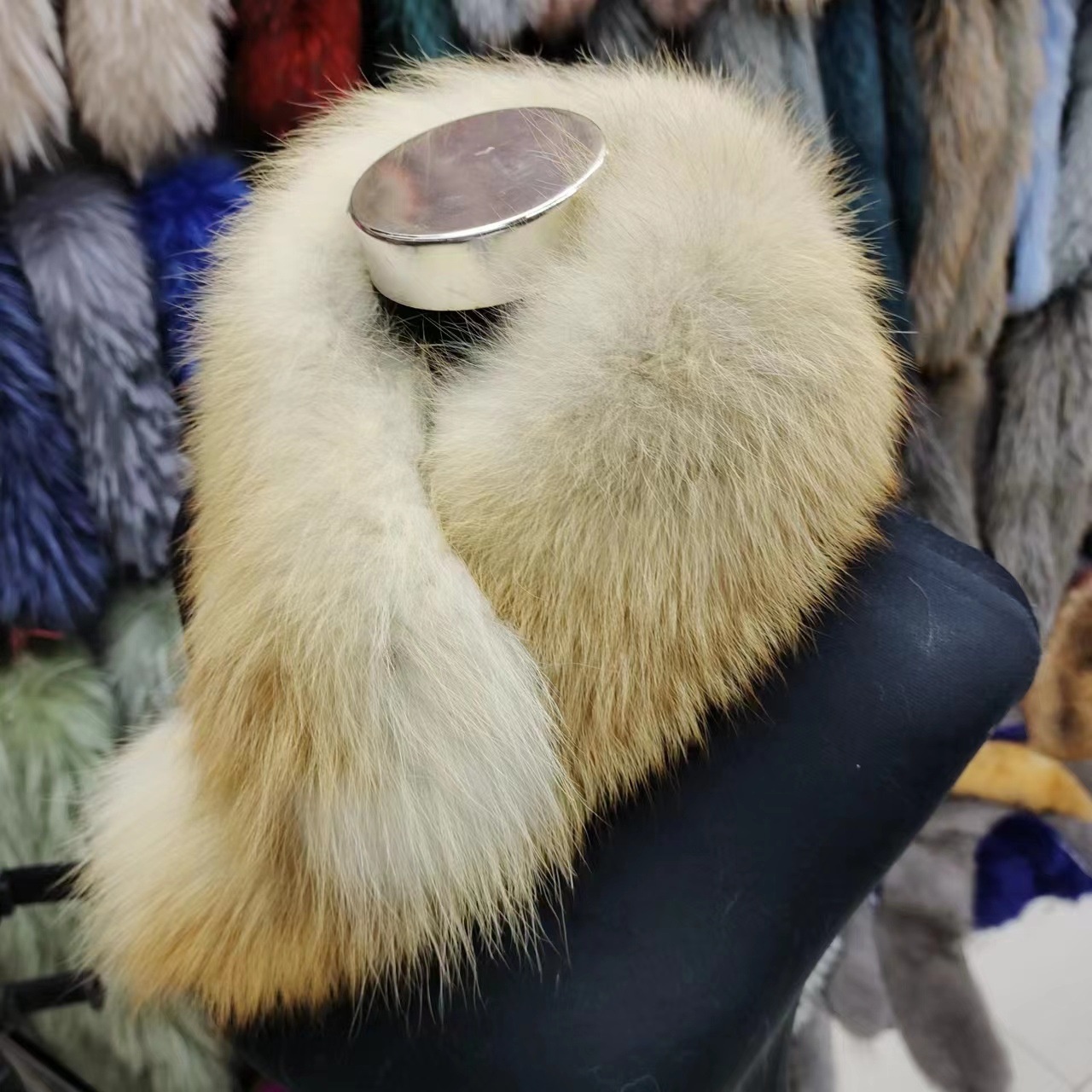 Fur Scarf Fashionable Real Fox Fur Warm Scarf Fur Collar Dual-use Model