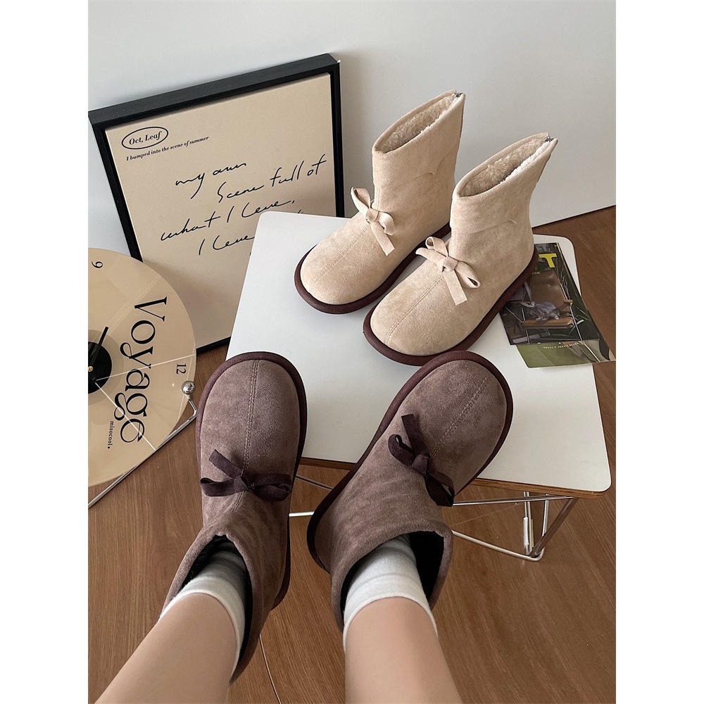 Jinmi Internet Celebrity Non-slip Thick-soled Snow Boots Women's Winter Plus Velvet Thickened Warm One-foot Cotton Shoes Women