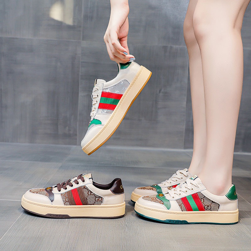 Genuine Leather Net Red Sports Casual Dirty Summer Single Shoes Board Shoes Increase Flat Bottom High Versatile Women's Shoes