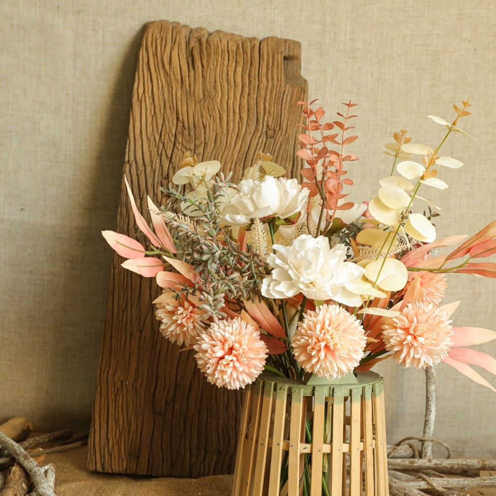 Home Decor Fake Flowers Dandelion Bouquet Wind Wedding Simulation Flowers Mother's Day Flowers