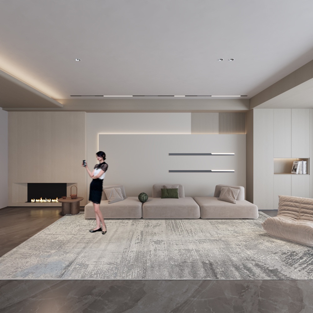 Modern Simple Polypropylene Carpet Living Room Wilton Woven Light Luxury Bedroom Bedside Blanket Tea House Floor Mat - 1