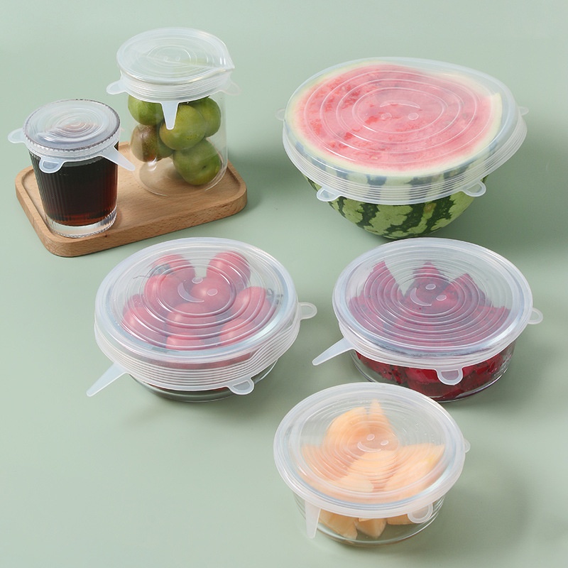 Food Grade Silicone Fresh-keeping Cover Kitchen Household Round Six-piece Set Fresh-keeping Film Creative Stretchable Fresh-keeping Cover