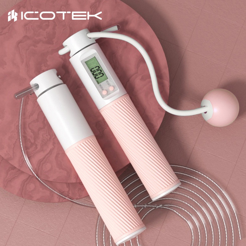 Intelligent Counting Skipping Rope Pvc Steel Wire Adult Dual-Use Ropeless Ball Skipping Rope