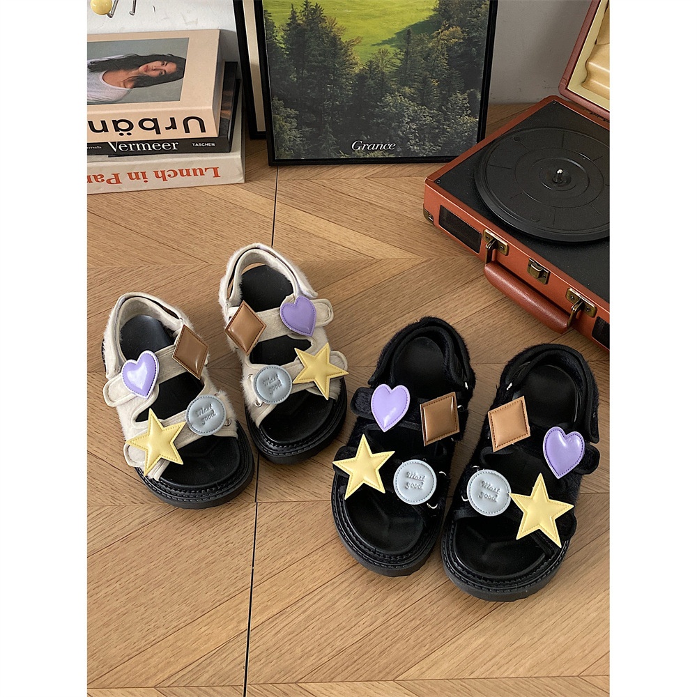 Internet Celebrity Hot Retro With Skirt Fairy Style Sandals For Women Summer Cute Super Popular All-match Roman Shoes