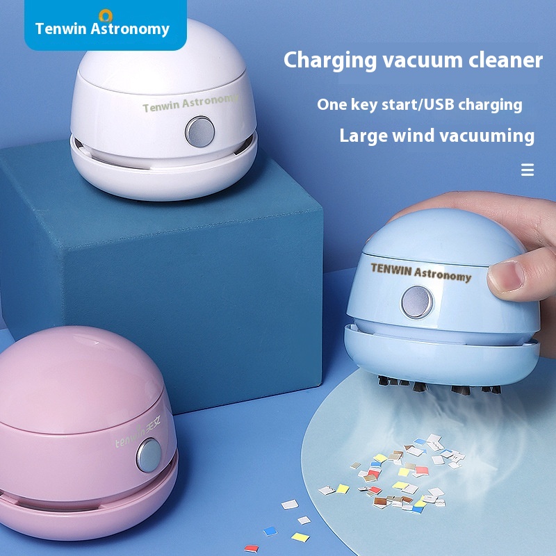 Tenwin Astronomy Desktop Mini Vacuum Cleaner Eraser Crumbs Ash Cleaning USBCharging Vacuum Cleaner8052