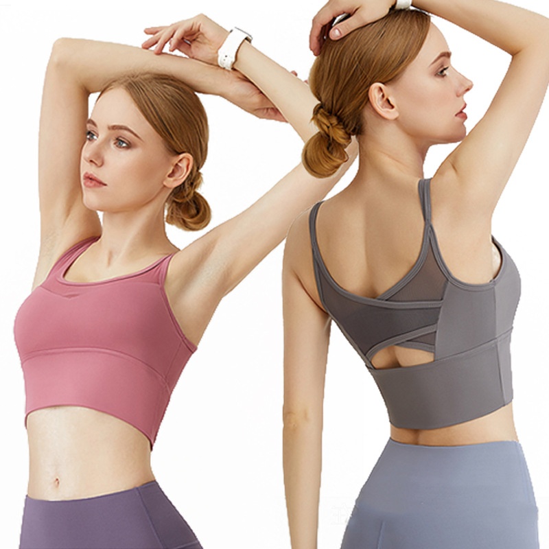 High-Intensity Sports Shock-Proof Push-up Back Cross Fabric Breathable Yoga Sports Bra