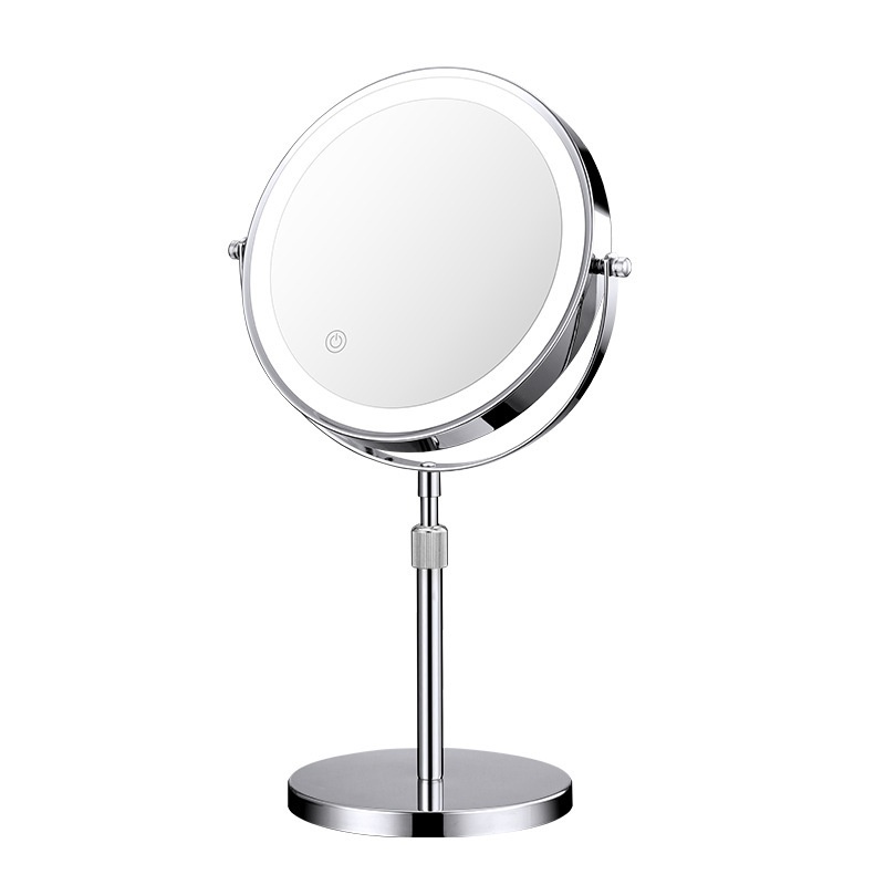 LEDLight Dressing Student Dormitory Beauty Makeup Magnifying Mirror Desktop Desktop Rechargeable Makeup Mirror Retractable