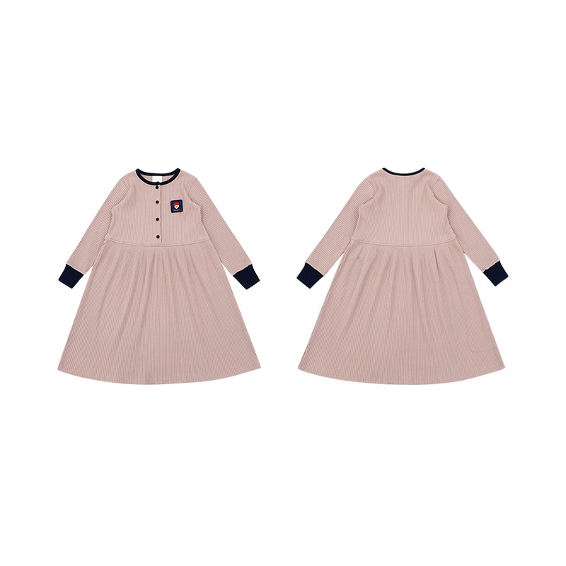 In Stock│Girls Autumn Korean Style Literary Dress PSChildren's Clothing Baby Stylish Long Skirt Children's Skirt