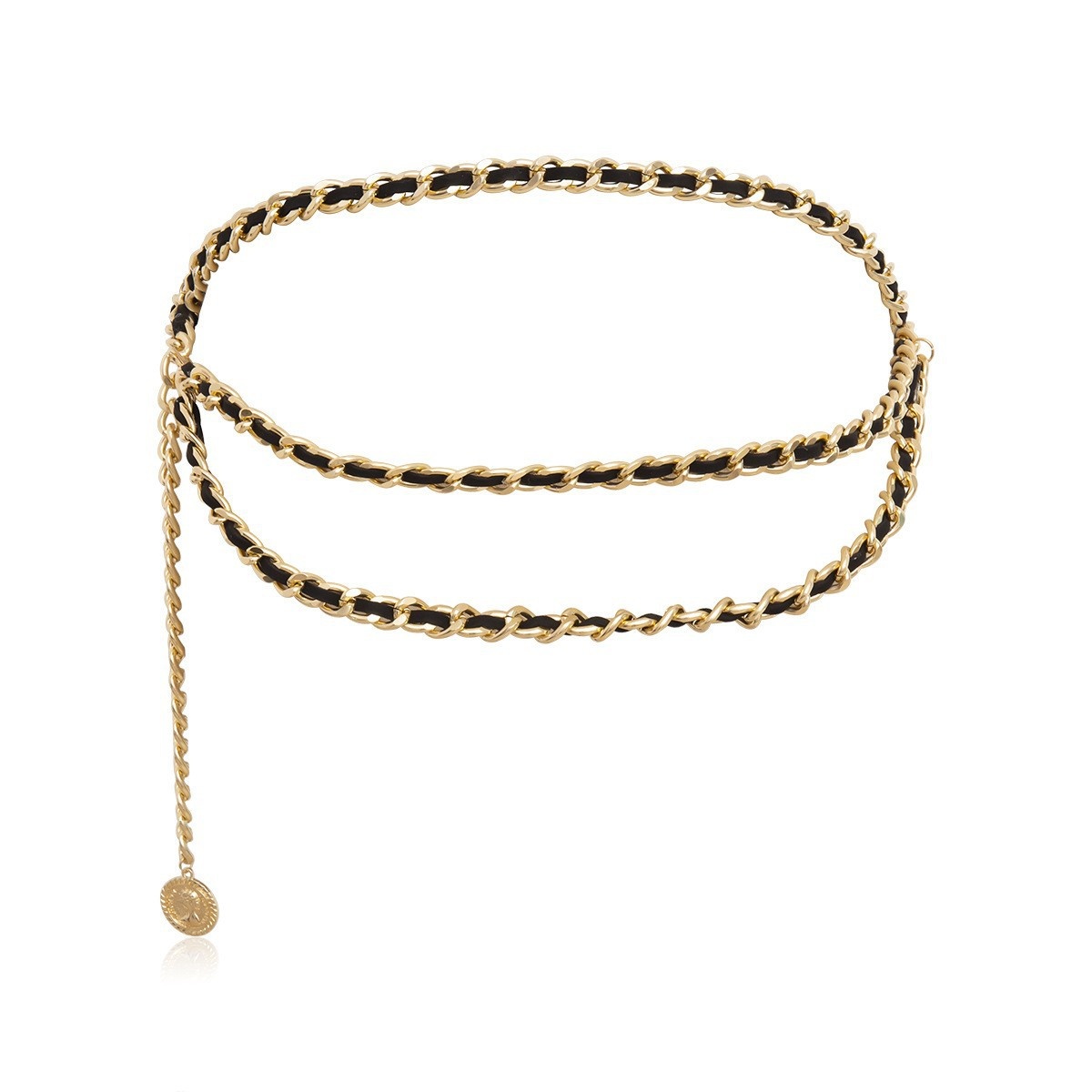 European And American Jewelry Retro Sexy Fashion Multi-layer Body Chain Personality Geometric Portrait Chain Flannel Waist Chain