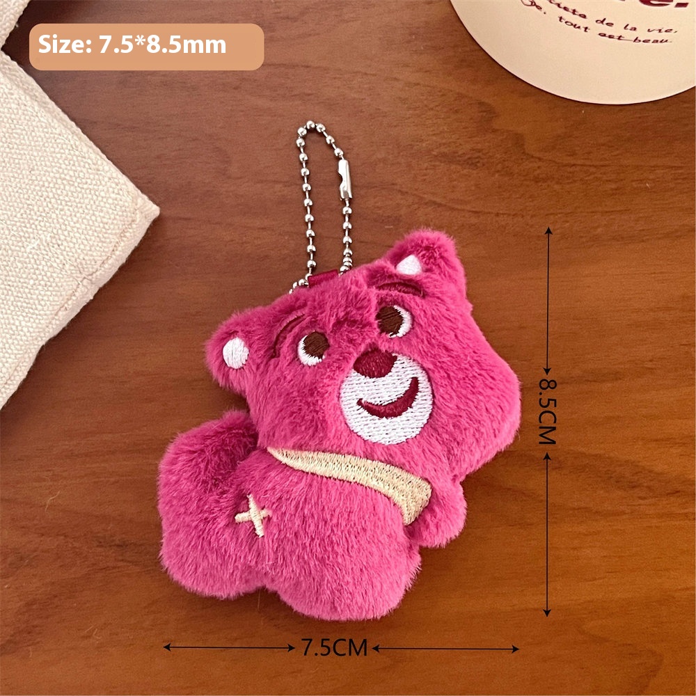 Cute Cartoon Plush Bear Puppy Keychain Pendant Girly Decoration Doll Bag Pendant